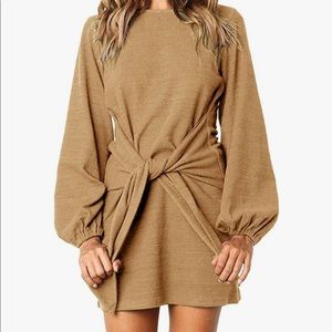 NWT R. Vivimos Sweater Dress BEIGE/khaki